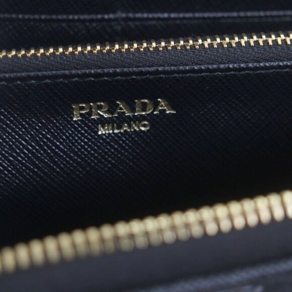Prada Nylon Leather Zip Around Long - Picture 9 of 10